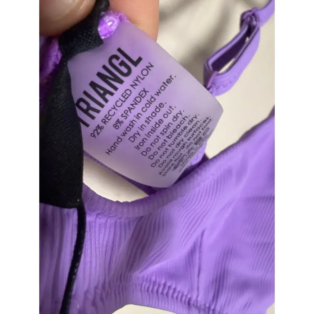 NWT TRIANGL Swimwear Purple Bikini Top Sz. XXS